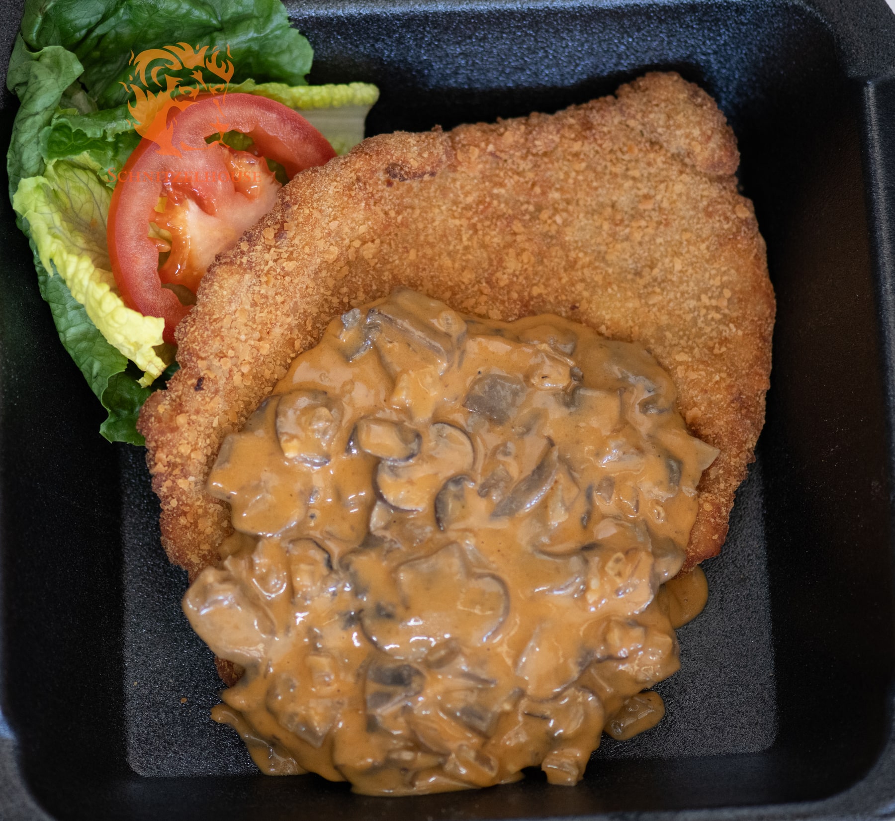 Jägerschnitzel from Old Leo’s Schnitzelhouse
